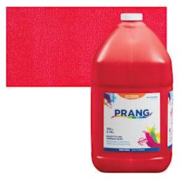 Prang Ready-To-Use Tempera Paint - Red, Gallon bottle and swatch