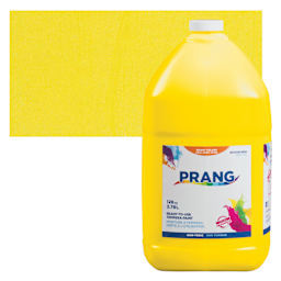 Prang Ready-To-Use Tempera Paint - Yellow, Gallon bottle and swatch
