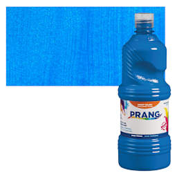 Prang Ready-To-Use Tempera Paint - Turquoise, 32 oz bottle and swatch
