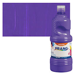 Prang Ready-To-Use Tempera Paint - Violet, 32 oz bottle and swatch