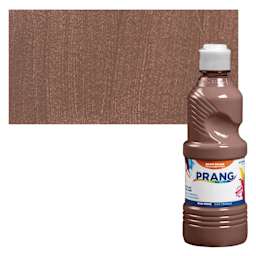 Prang Ready-To-Use Tempera Paint - Brown, 16 oz bottle and swatch
