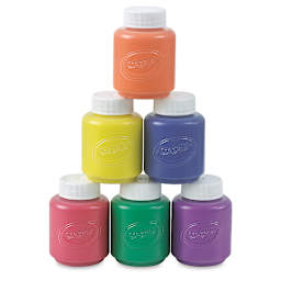 Crayola Washable Kids' Paints - Classic Colors, Set of 6, stacked jars