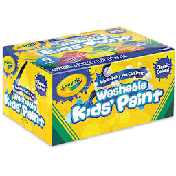 Crayola Washable Kids' Paints - Classic Colors, Set of 6, packaging