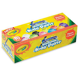 Crayola Washable Kids' Paints - Neon Colors, Set of 10, packaging