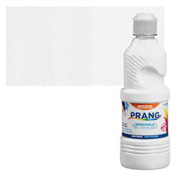 Prang Ready-To-Use Washable Tempera Paint - White, 16 oz bottle and swatch