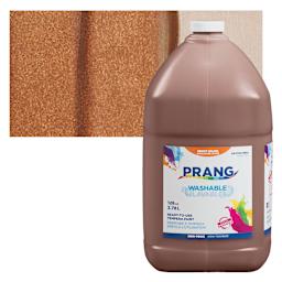 Prang Ready-To-Use Washable Tempera Paint - Brown, Gallon and swatch