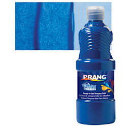 Prang Ready-To-Use Washable Tempera Paint - Blue, 16 oz bottle and swatch