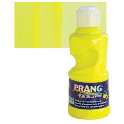 Prang Ready-To-Use Washable Tempera Paint - Fluorescent Yellow and swatch