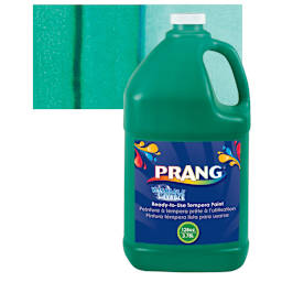 Prang Ready-To-Use Washable Tempera Paint - Green, Gallon and swatch