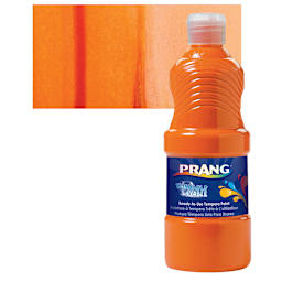 Prang Ready-To-Use Washable Tempera Paint- Orange, 16 oz bottle and swatch