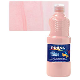Prang Ready-To-Use Washable Tempera Paint - Peach, 16 oz bottle and swatch