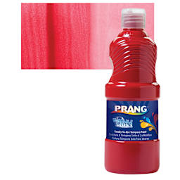 Prang Ready-To- Use Washable Tempera Paint- Red, Pint and swatch