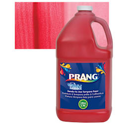 Prang Ready-To-Use Washable Tempera Paint - Red, Gallon and swatch
