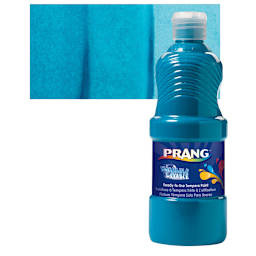 Prang Ready-To-Use Washable Tempera Paint - Turquoise, 16 oz bottle and swatch
