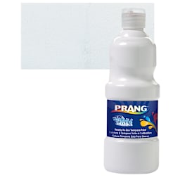 Prang Ready-To-Use Washable Tempera Paint - White, 16 oz bottle and swatch