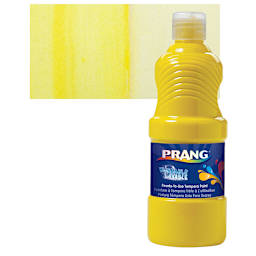 Prang Ready-To-Use Washable Tempera Paint- Yellow, 16 oz bottle and swatch