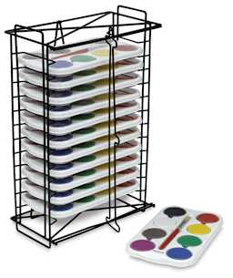 Richeson Tempera Paints with Rack - Tempera Rack with 12, 8-Color Sets