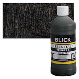 Blick Essentials Tempera - Black, Pint and swatch