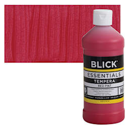 Blick Essentials Tempera - Red, Pint and swatch