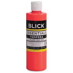 Blick Essentials Tempera - Fluorescent Red, 8 oz bottle