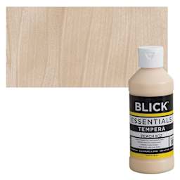 Blick Essentials Tempera - Peach, 8 oz bottle and swatch