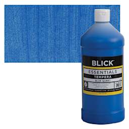 Blick Essentials Tempera - Blue, Quart and swatch