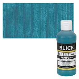 Blick Essentials Tempera - Turquoise, 8 oz bottle and swatch