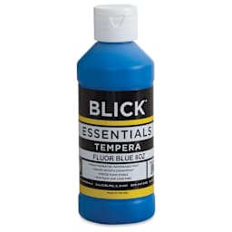 Blick Essentials Tempera - Fluorescent Blue, 8 oz bottle