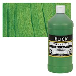 Blick Essentials Tempera - Green, Quart and swatch