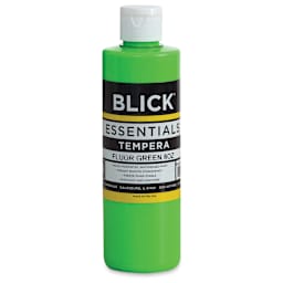 Blick Essentials Tempera - Fluorescent Green, 8 oz bottle