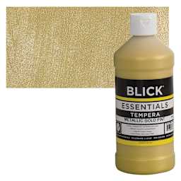 Blick Essentials Tempera - Gold (Metallic), Pint and swatch