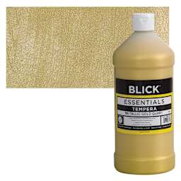 Blick Essentials Tempera - Gold (Metallic), Quart and swatch