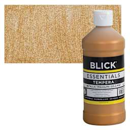 Blick Essentials Tempera - Treasure Gold (Metallic), Pint and swatch