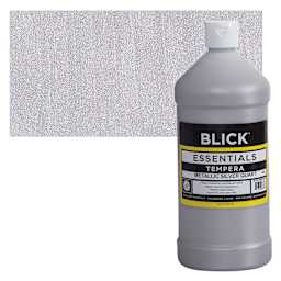 Blick Essentials Tempera - Silver (Metallic), Quart and swatch