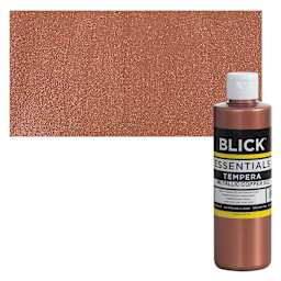 Blick Essentials Tempera - Copper (Metallic), 8 oz bottle and swatch