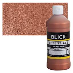 Blick Essentials Tempera - Copper (Metallic), Pint and swatch