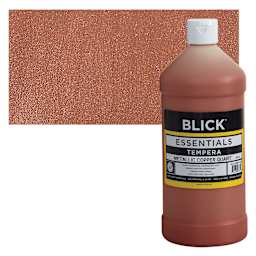 Blick Essentials Tempera - Copper (Metallic), Quart and swatch