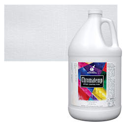 Chroma Chromatemp Artists' Tempera Paint - White, 128 oz bottle and swatch