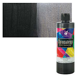 Chroma Chromatemp Artists' Tempera Paint - Pearlescent Black, Pint and swatch