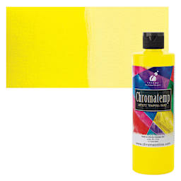 Chroma Chromatemp Artists' Tempera Paint - Yellow, Pint and swatch