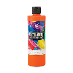 Chroma Chromatemp Artists' Tempera Paint - Fluorescent Orange, Pint