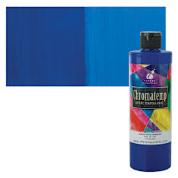 Chroma Chromatemp Artists' Tempera Paint - Phthalo Blue, Pint and swatch
