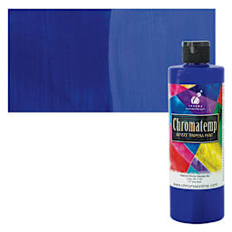Chroma Chromatemp Artists' Tempera Paint - Ultramarine Blue, Pint and swatch