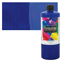 Chroma Chromatemp Artists' Tempera Paint - Ultramarine Blue, Quart and swatch