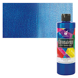 Chroma Chromatemp Artists' Tempera Paint - Pearlescent Blue, Pint and swatch