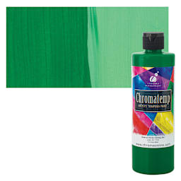 Chroma Chromatemp Artists' Tempera Paint - Green, Pint and swatch