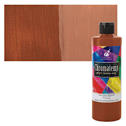 Chroma Chromatemp Artists' Tempera Paint - Brown, Pint and swatch
