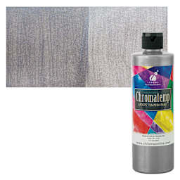 Chroma Chromatemp Artists' Tempera Paint - Pearlescent Silver, Pint and swatch