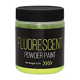 Richeson Powder Tempera Paint - Fluorescent Yellow, 1/2 lb Jar