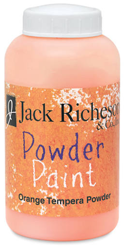 Richeson Powdered Tempera Paint - Front of Orange 1 lb jar